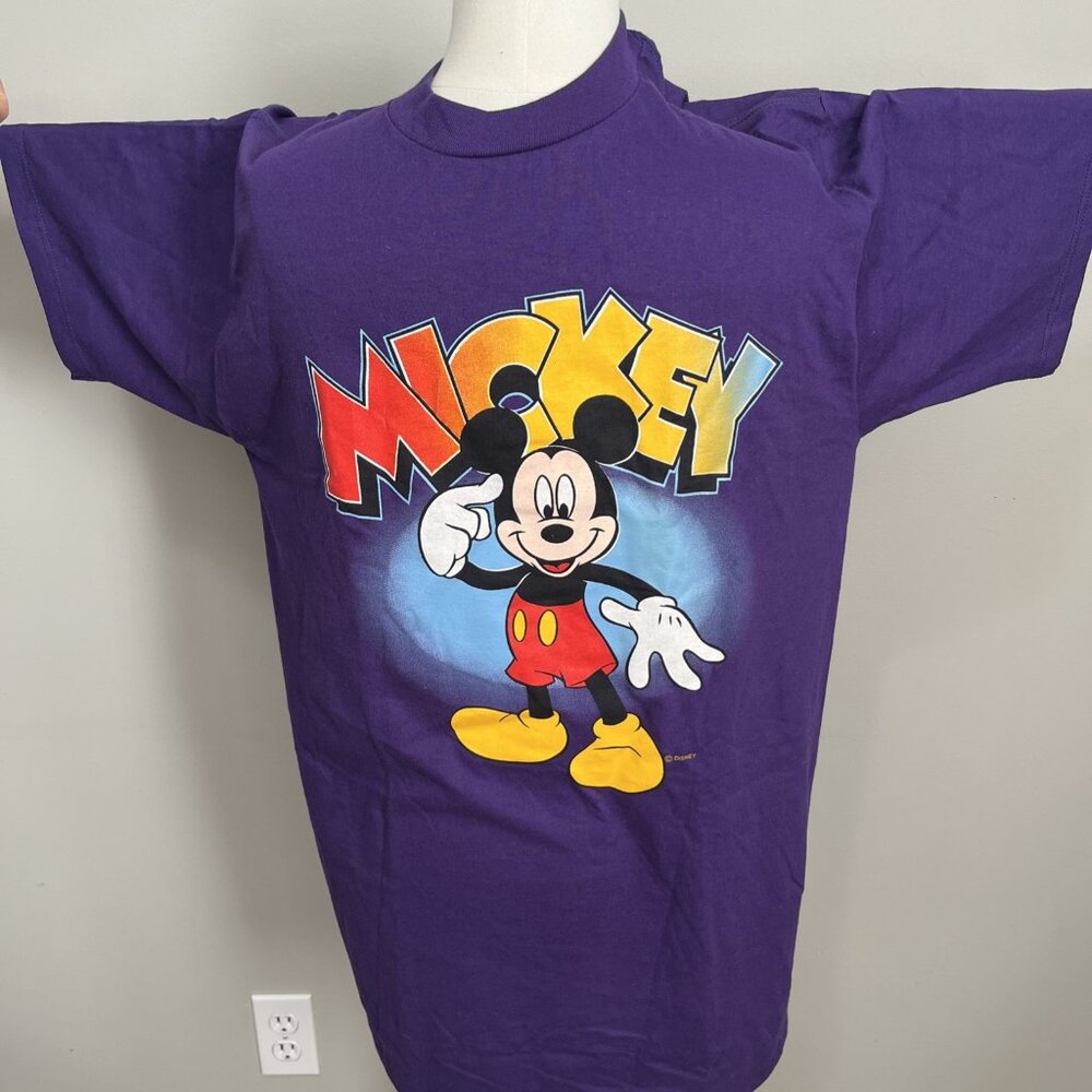 Vtge Disney Mickey‎ Mouse Unlimited Graphic T-Shirt Adult Large US Made With Tag